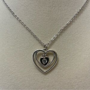 Silver Heart Pendant Necklace